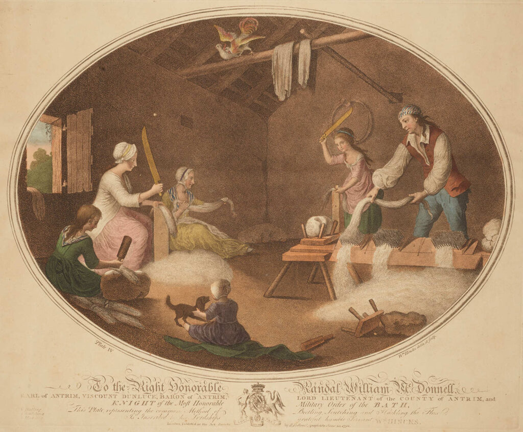 Linen Flax Processing Hinks 1783