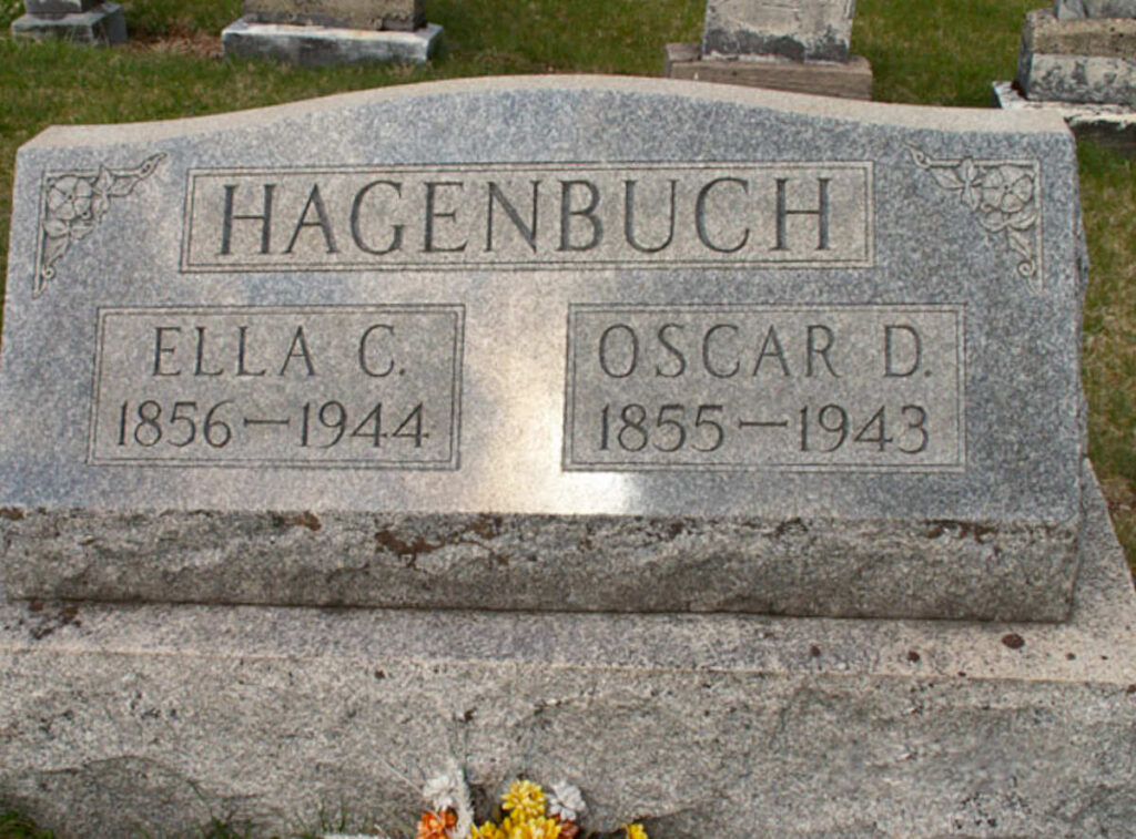 Oscar Ella McHenry Hagenbuch Gravestone