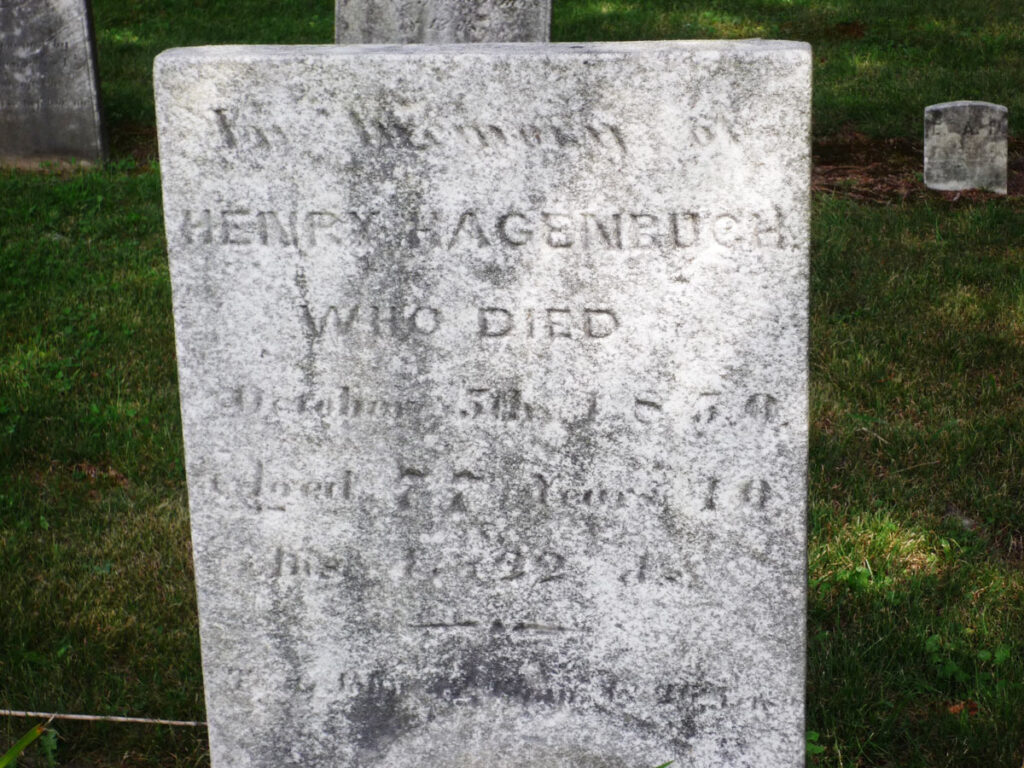 Henry Hagenbuch (b. 1772) gravestone