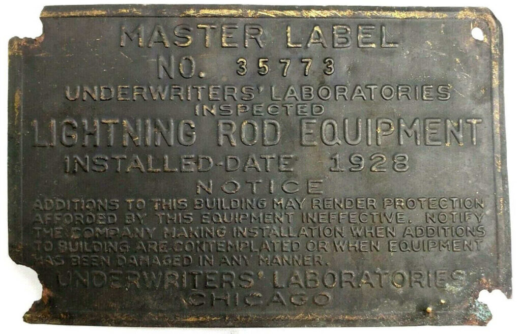 Lightning Rod Inspection Plate