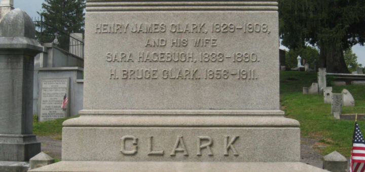 Sarah (Hagenbuch) Clark Gravestone Detail