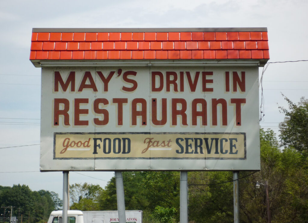 May's Drive-In Restaurant Sign