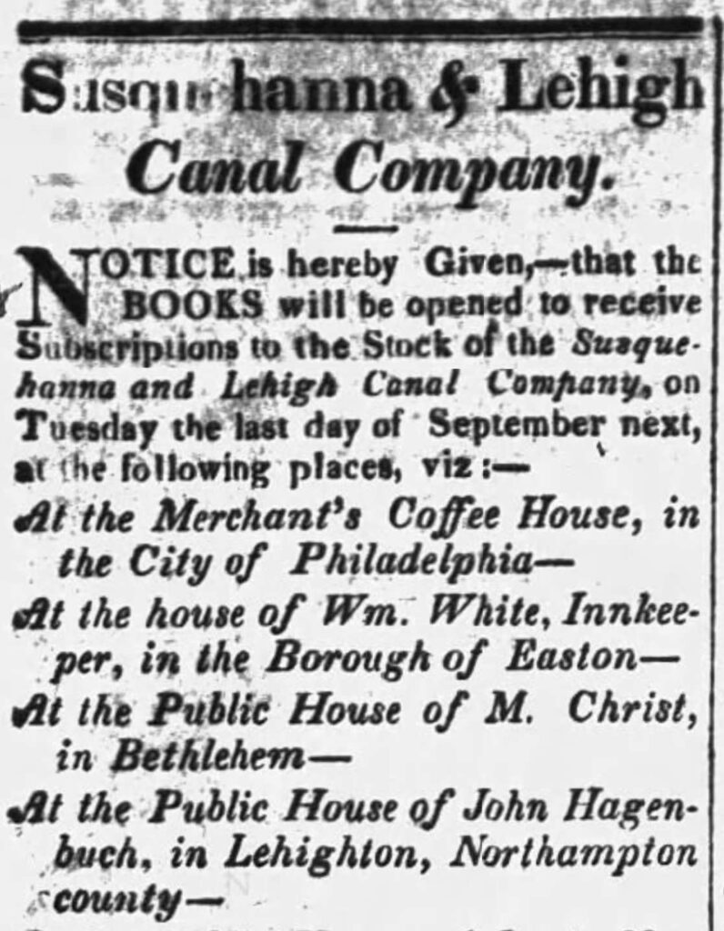 John Hagenbuch Tavern Lehighton PA 1828