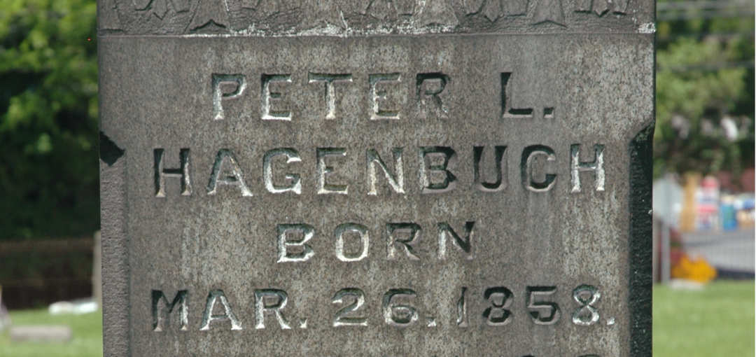 Peter L. Hagenbuch Gravestone Detail