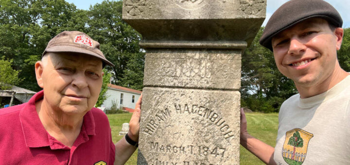 Mark and Andrew Hagenbuch, Hiram Hagenbuch Gravestone