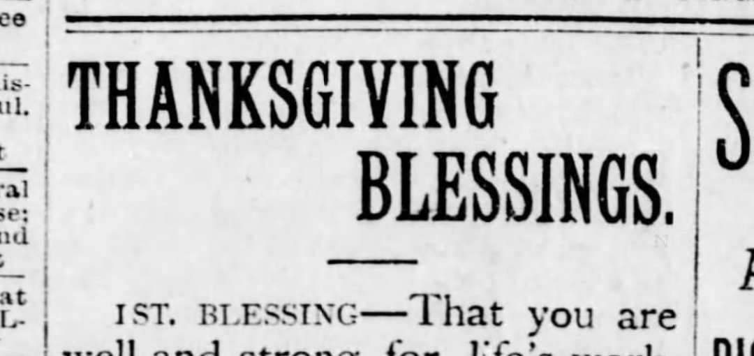 Thanksgiving Blessings Ad Detail