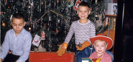 Hagenbuch Christmas Tree 1958 Bob, Dave, Mark Detail