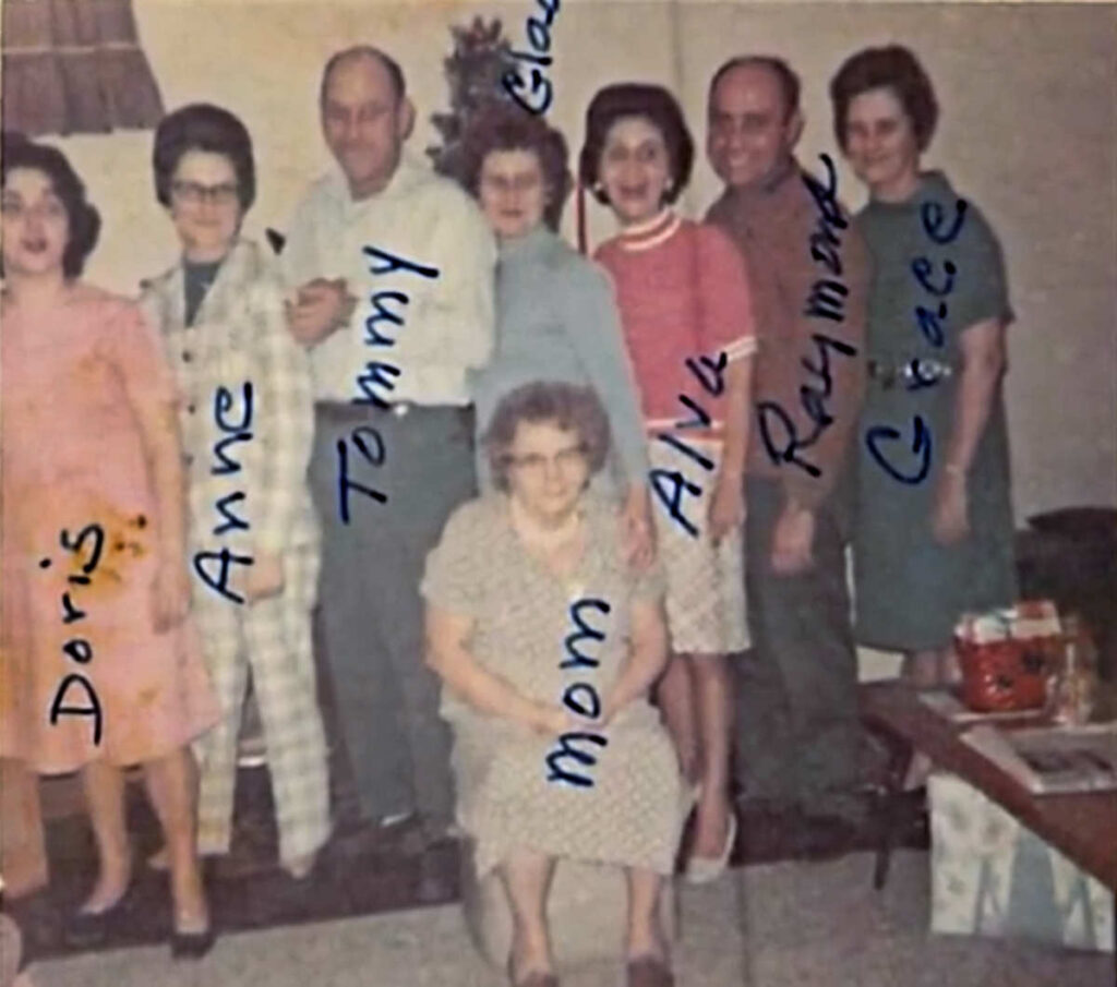 Mae Hagenbuch with Seven Children 1968