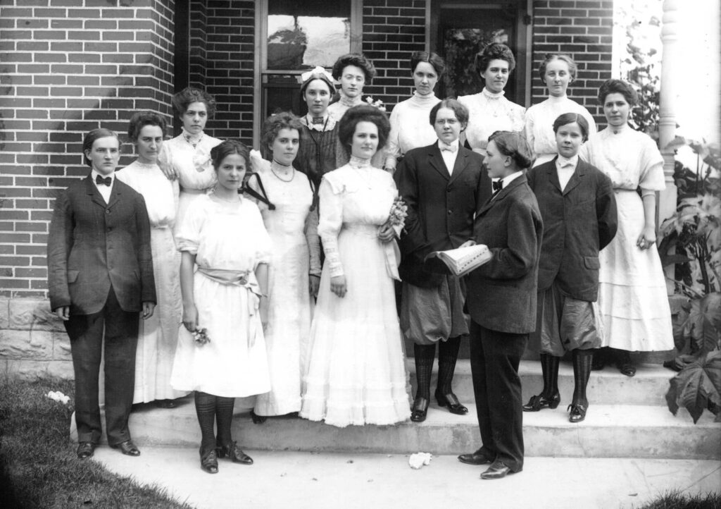 Mock wedding at Charles Orth House 1909