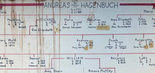 Hagenbuch Family Tree 1975 Detail