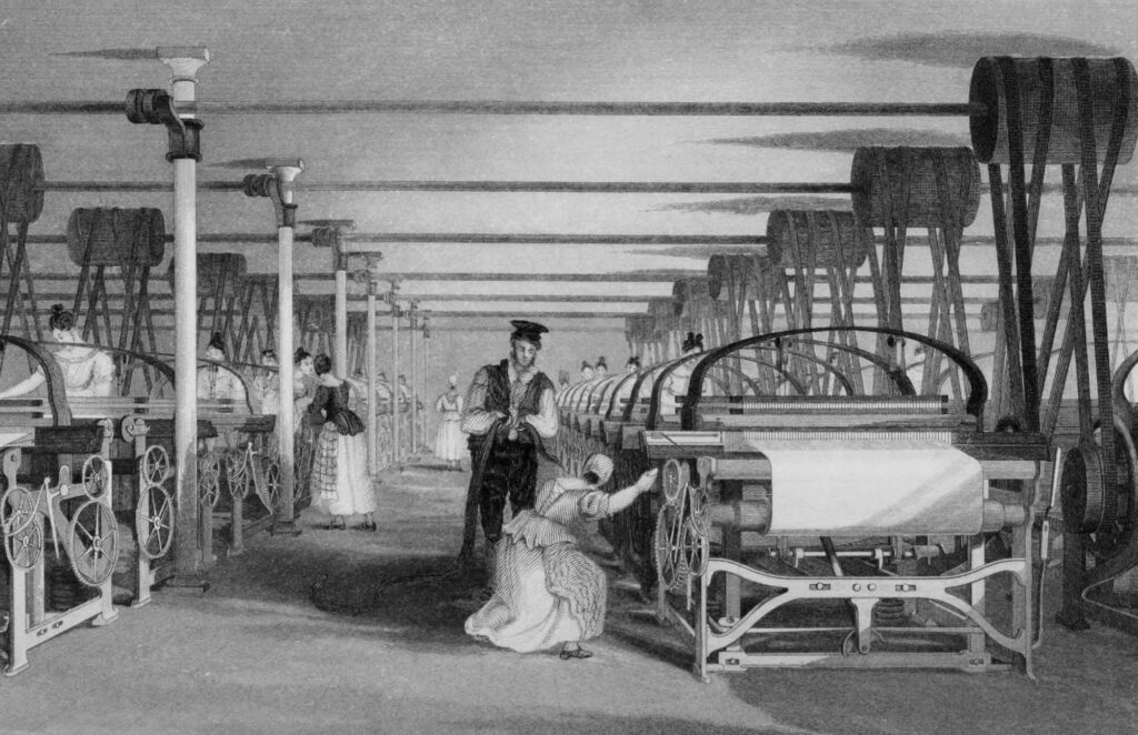 Power Loom Weaving Factory 1835