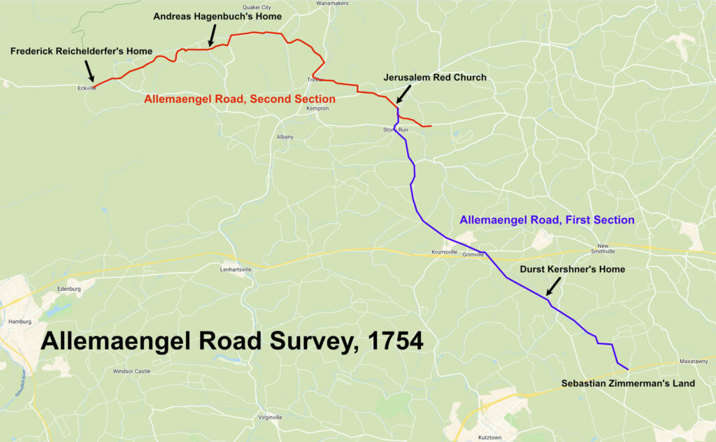 Allemaengel Road Modern Map