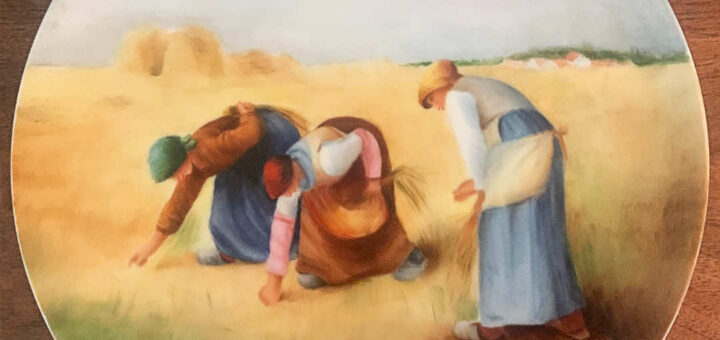 Louise (Schantz) Hagenbuch Gleaners Plate Detail