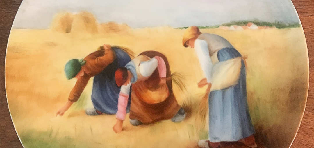 Louise (Schantz) Hagenbuch Gleaners Plate Detail