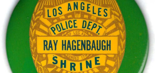 Ray Hagenbaugh LAPD Shrine Club Button Detail