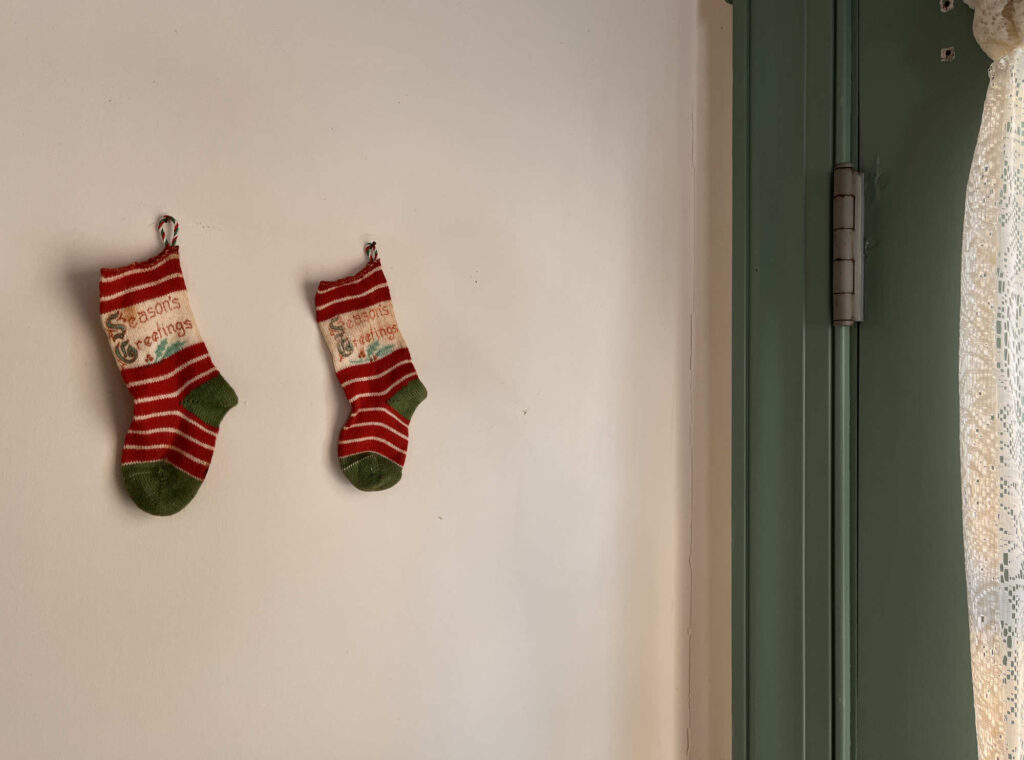 Christmas stockings wall