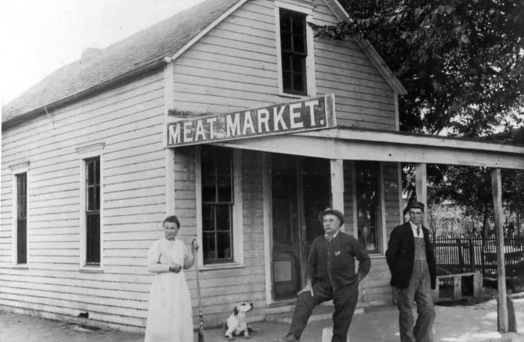 Henry J. Hagenbuch Meat Market Eudora Kansas 1905