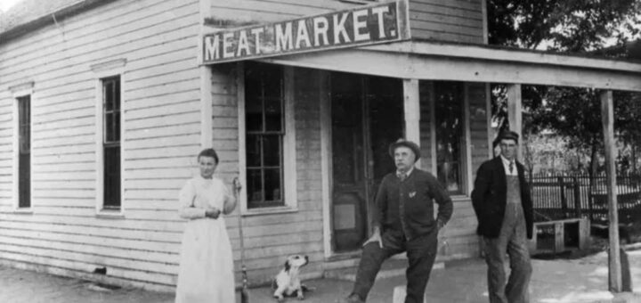 Henry J. Hagenbuch Meat Market Eudora Kansas 1905