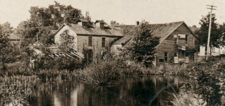 Old Mill Burr Oak Michigan 1910 detail