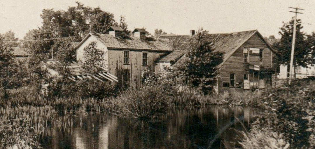 Old Mill Burr Oak Michigan 1910 detail