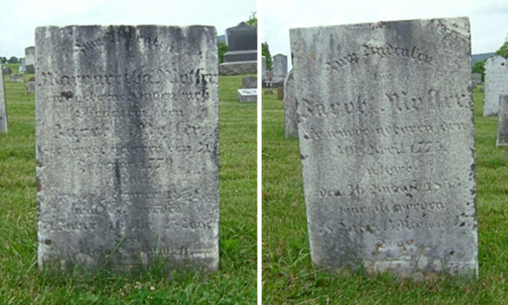 Jacob and Margaretha (Hagenbuch) Mosser Gravestones