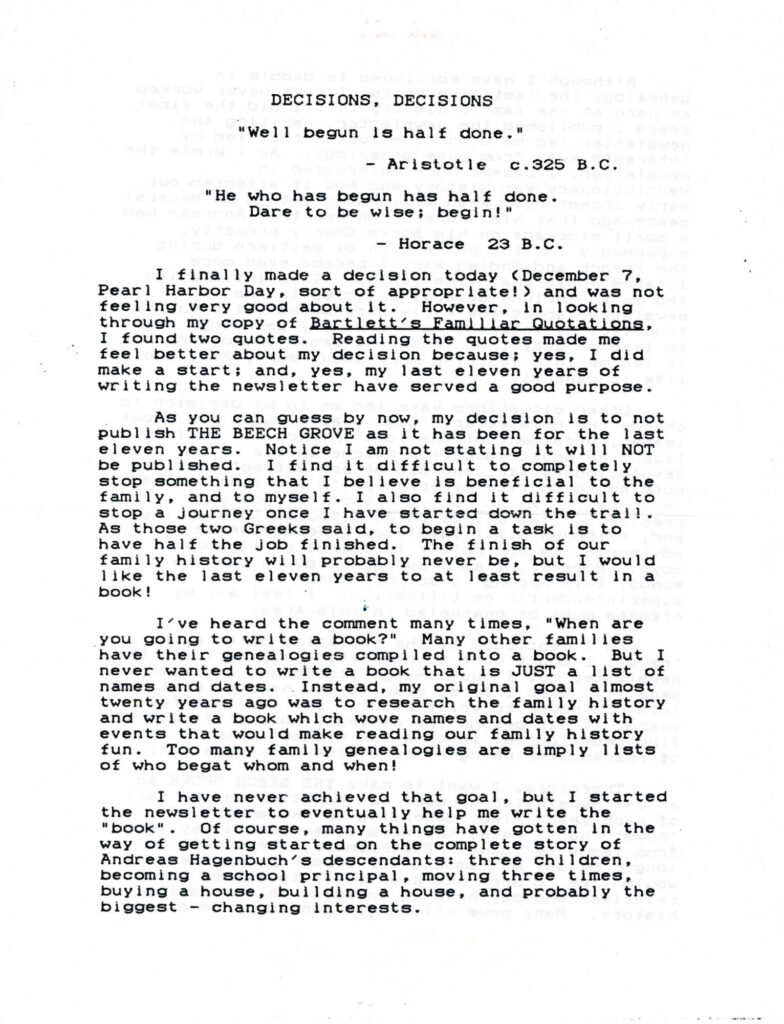 The Beech Grove, December 1992, page 3