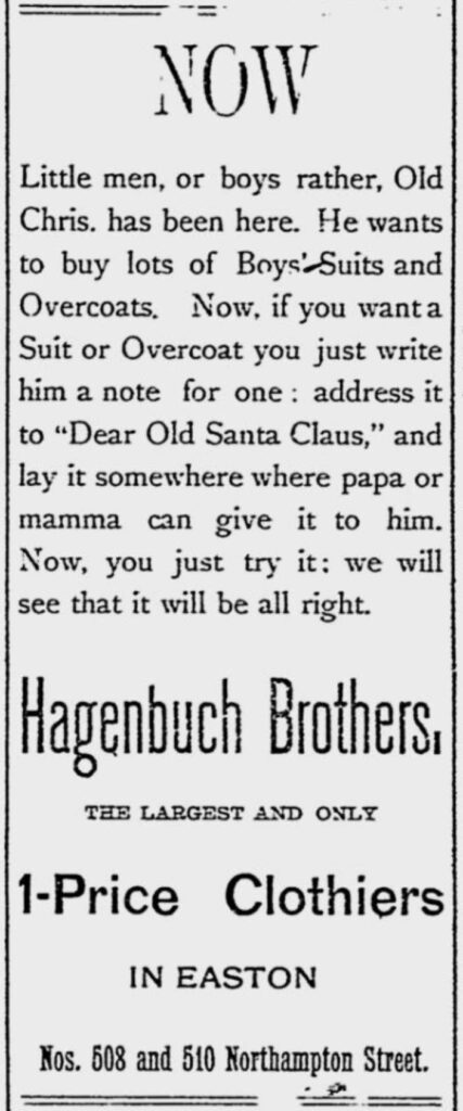 Hagenbuch Brothers 1883 Advertisement