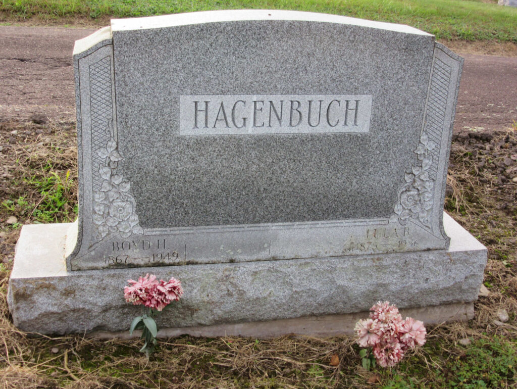 Boyd and Lula (Ruckle) Hagenbuch Gravestone